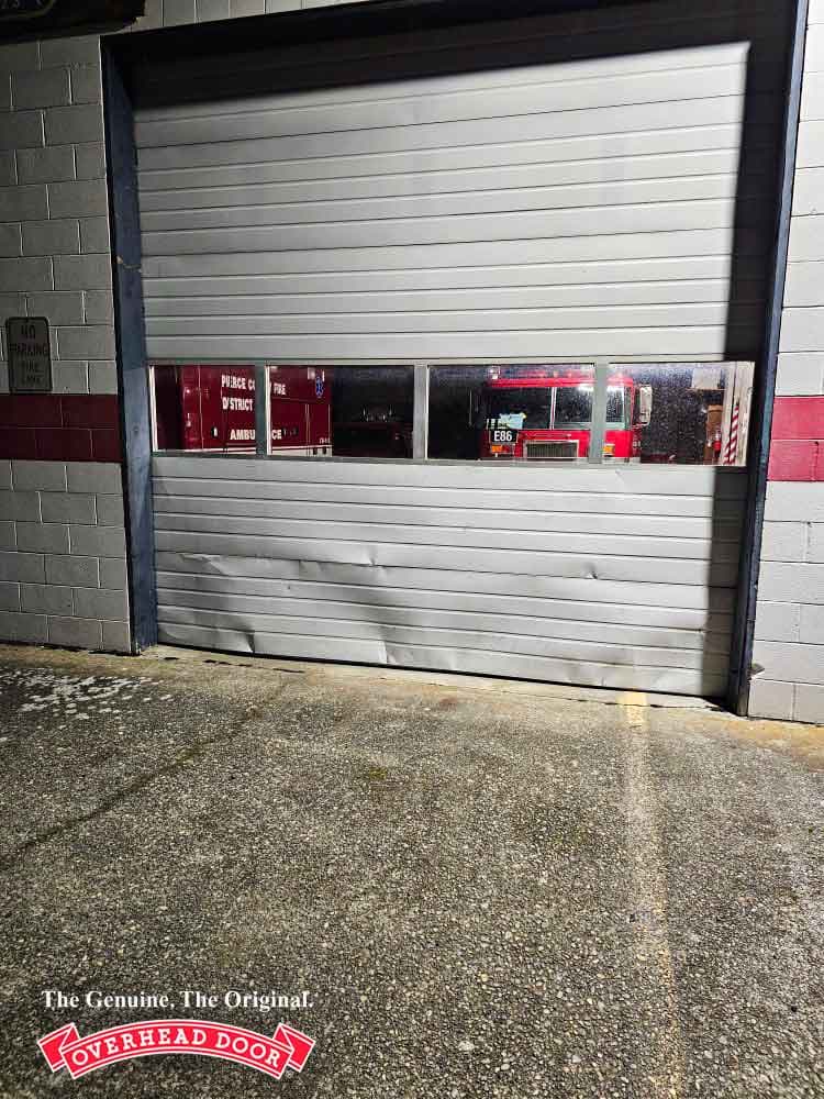 Fire station apparatus bay door service by Overhead Door Company of Puget Sound