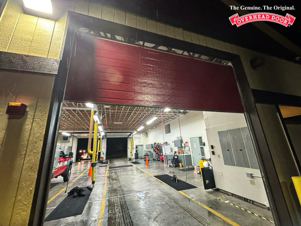 Fire station apparatus bay door service by Overhead Door Company of Puget Sound