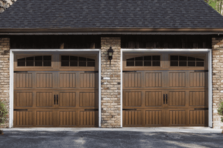 Carriage Style Insulated Door that Looks Like Wood